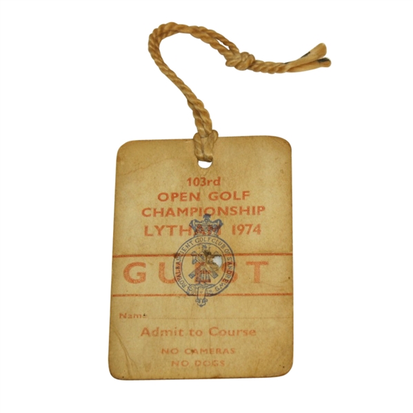 1974 Open Championship Clubhouse Badge - Royal Lytham #625 - Gary Player Winner