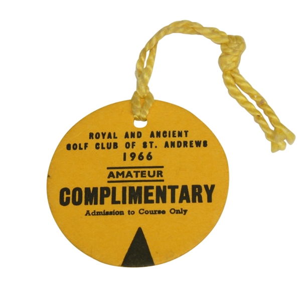 1966 Open Amateur Golf Championship Complimentary Badge #7
