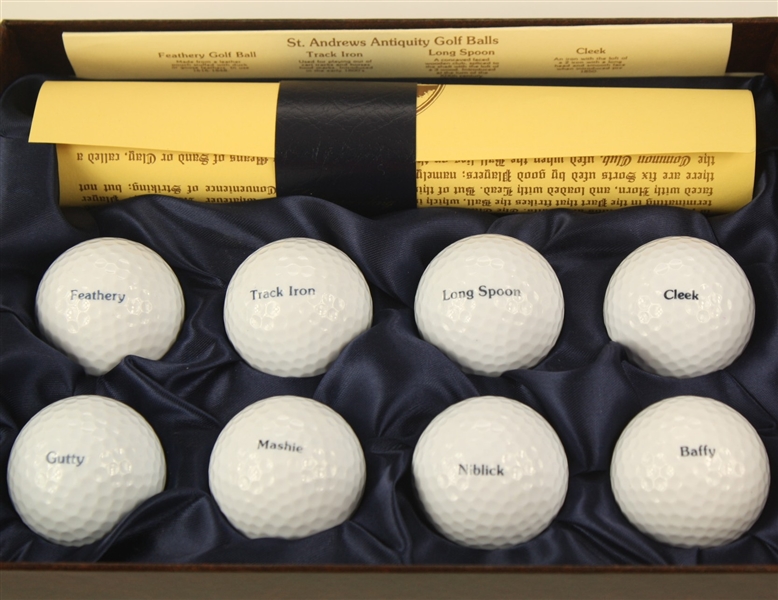 St. Andrews 'The Evolution of Golf' Special Historical Edition of 8 Golf Balls