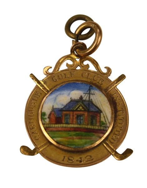 1930 Carnoustie Club Champions Gold Stamped On Verso Of Medal - Runner-Up