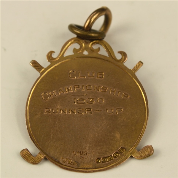 1930 Carnoustie Club Champions Gold Stamped On Verso Of Medal - Runner-Up