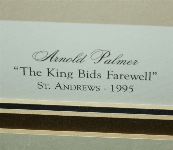 'The King Bids Farewell' LTD Ed #831/950 St. Andrews 1995 Doug London Print - Framed