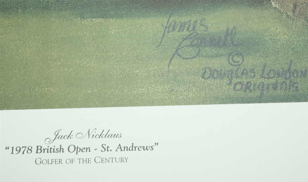 Jack Nicklaus Signed 'Golfer of the Century' The Open 1978 Victory Print with Nicklaus Hologram JSA COA