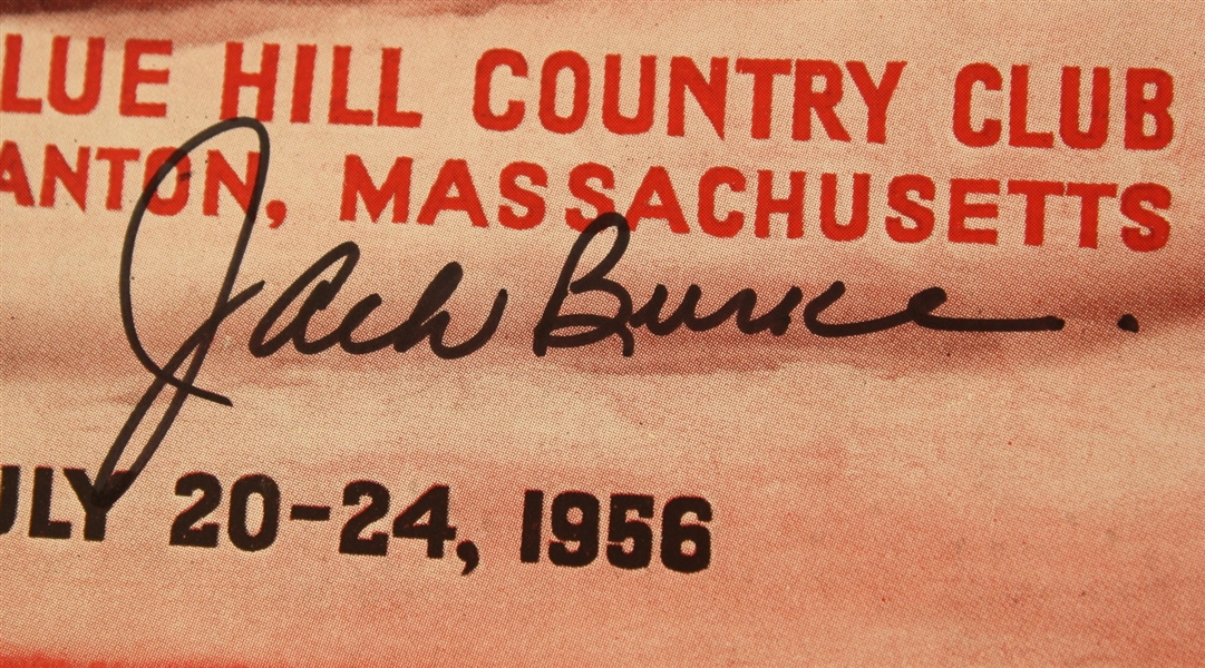 1956 PGA Championship Program at Blue Hill CC Signed by Jack Burke JSA COA 