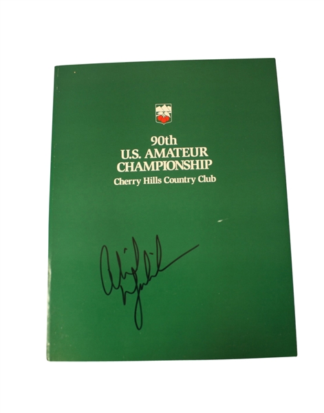 1990 US Amateur Championship Program Signed by Phil Mickelson - Cherry Hills JSA COA