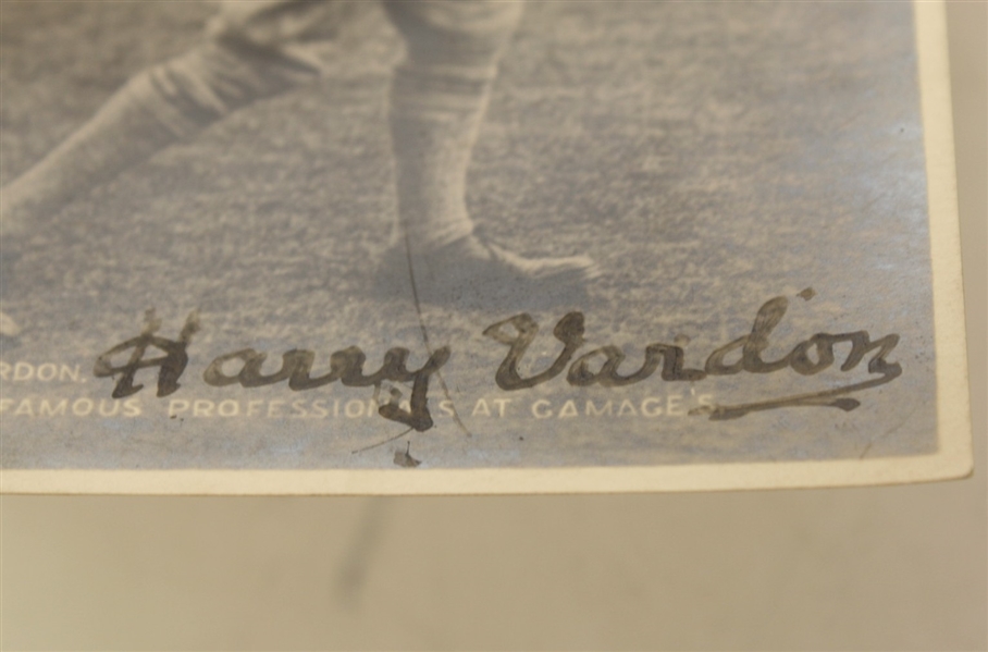 Harry Vardon Signed Post Card - Seldom Seen JSA COA