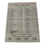 Jack Nicklaus Signed 1966 Masters Sunday Pairing Sheet - 3rd Victory JSA COA