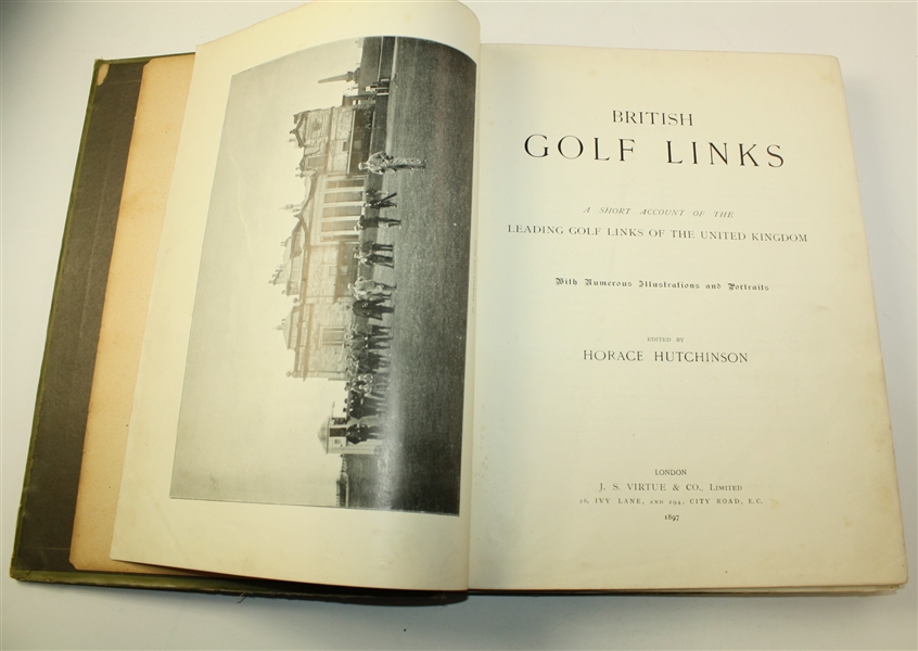 1897 Golf Book 'British Golf Links: A Short Account of the Leading Golf Links of the United Kingdom' by Horace G. Hutchinson