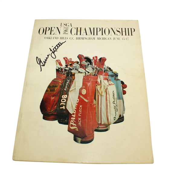 1961 US Open Program Signed by Gene Littler JSA COA