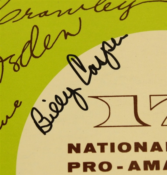 1958 National Pro-Am Championship Program and Ticket Signed by Billy Casper JSA COA