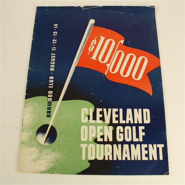 1938 Cleveland Open Golf Tournament Program and Invitation