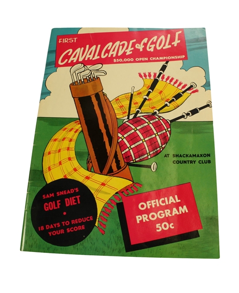 1955 First Cavalcade of Golf $50,000 Open Tournament Program - Middlecoff Winner