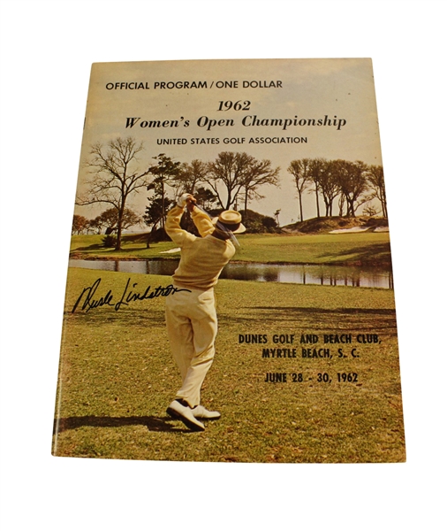 1962 Women's US Open Program Signed by Murle Lindstrom (Breer) JSA COA