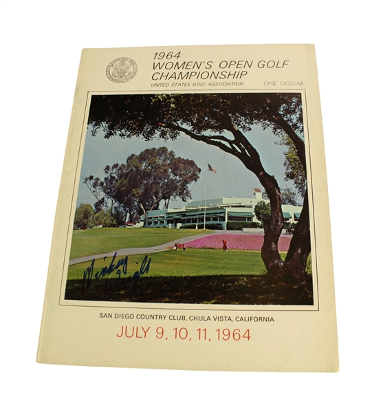 1964 Women's US Open Program Signed by Mickey Wright JSA COA