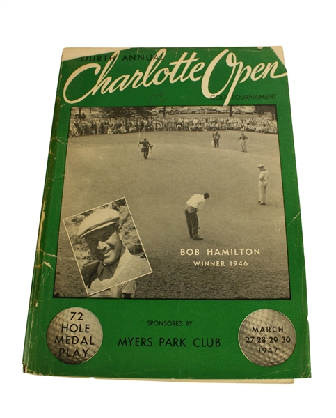 1947 Fourth Annual Charlotte Open Tournament Program