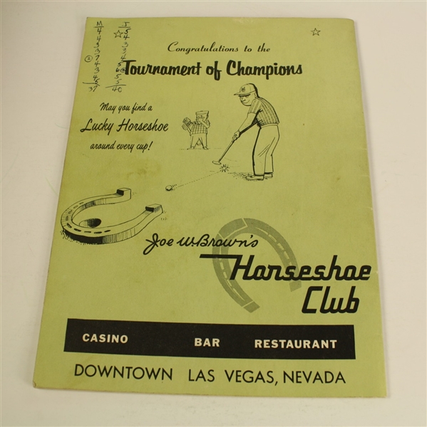 1957 Fifth Annual Tournament of Champions Program Signed by Gene Littler JSA COA