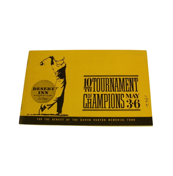 1962 Tenth Tournament of Champions Program - Arnold Palmer Winner
