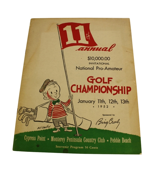 1952 Eleventh Annual National Pro-Am Championship Program - Jimmy Demaret Winner