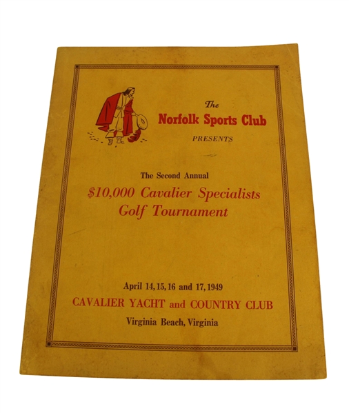 1949 Second Annual $10,000 Cavalier Specialists Golf Tournament Program