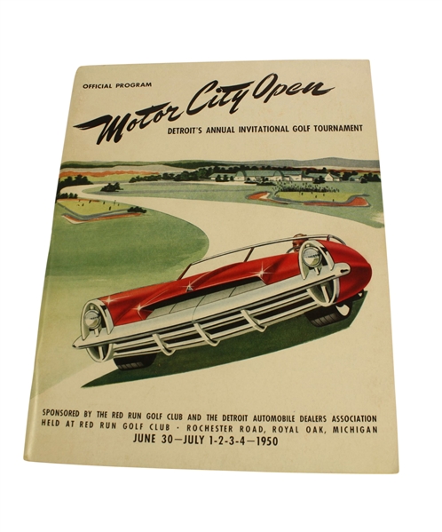 1950 Motor City Open Tournament Golf Program - Lloyd Mangrum Winner