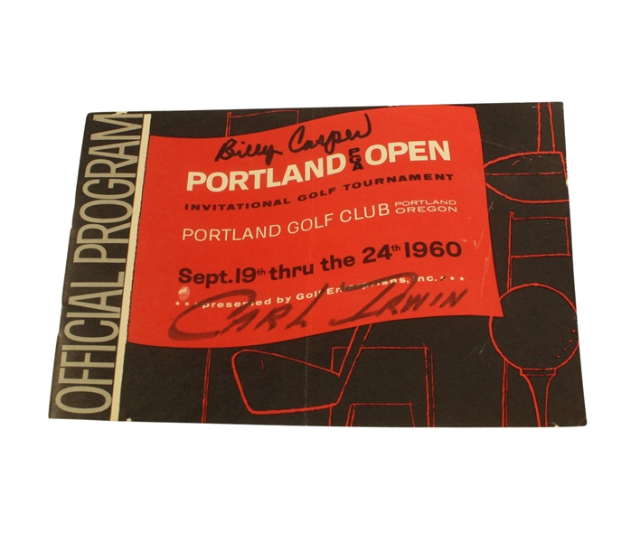 1960 Portland Open Invitational Program Signed by Billy Casper JSA COA