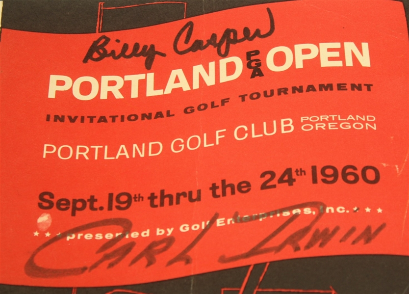 1960 Portland Open Invitational Program Signed by Billy Casper JSA COA
