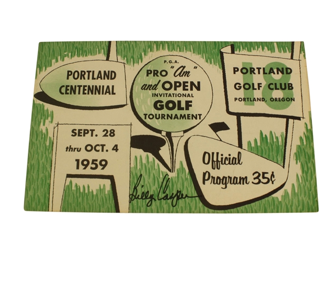 1959 Portland Centennial Pro-Am and Open Program Signed by Billy Casper JSA COA