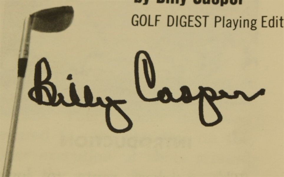 Billy Casper Signed 'Saving Strokes Around the Green' Pamphlet JSA COA
