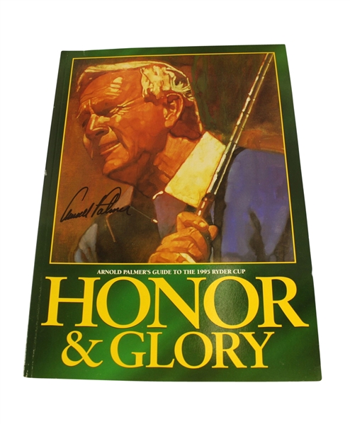 Arnold Palmer Signed 1995 Ryder Cup Guide 'Honor & Glory' JSA COA