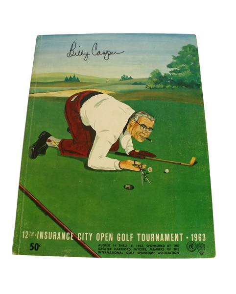 1963 Insurance City Open Tournament Program Signed by Billy Casper JSA COA