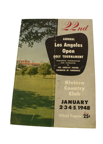 1948 Los Angeles Open Tournament Program