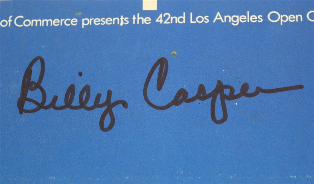 1968 Los Angeles Open Program Signed by Billy Casper JSA COA