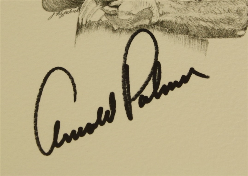 Arnold Palmer Signed Fitzpatrick Drawing JSA COA