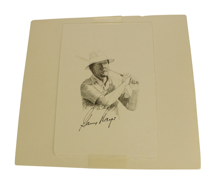 Gary Player Signed Fitzpatrick Drawing JSA COA