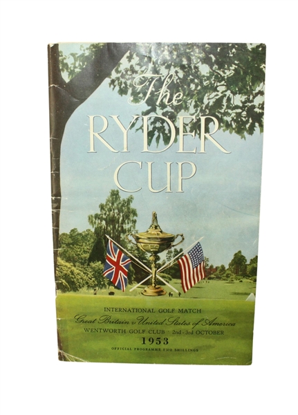 1953 Ryder Cup Great Britain vs United States Program - Multi-Signed JSA COA