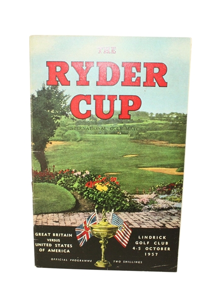 1957 Ryder Cup Great Britain vs United States Program - Lindrick Golf Club
