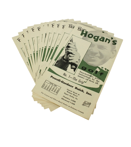 Full Set of Twelve 'Ben Hogan's Golf' Pamphlets RARE COMPLETE SET 