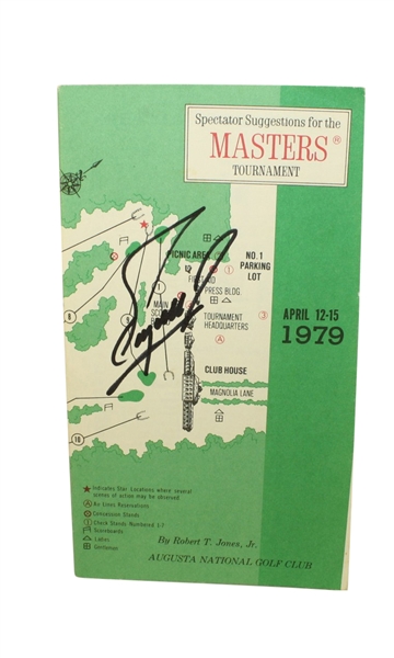 1979 Masters Spectator Guide Signed by Fuzzy Zoeller JSA COA
