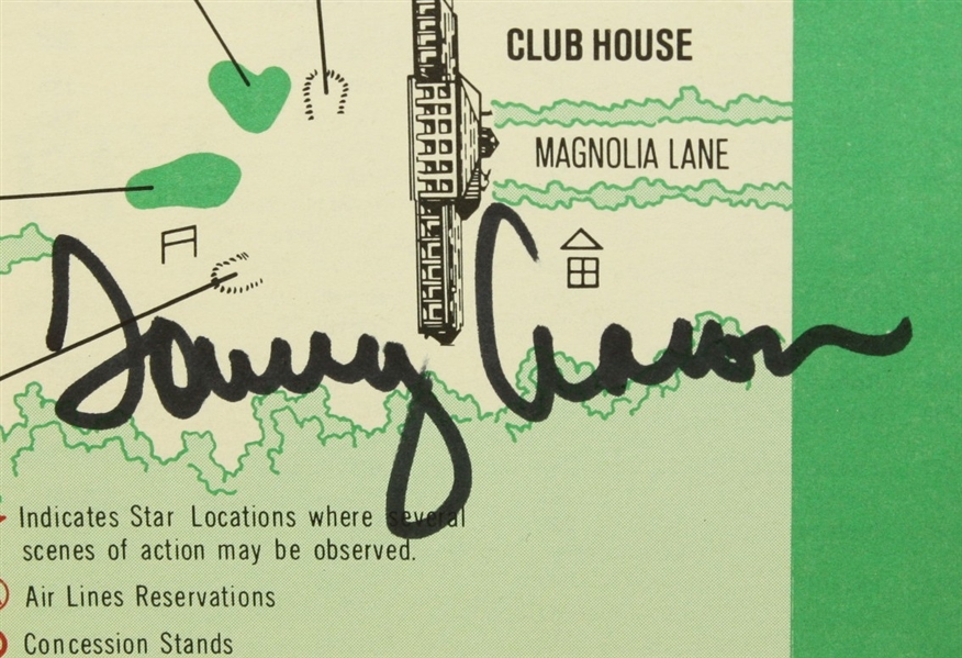 1973 Masters Spectator Guide Signed by Tommy Aaron JSA COA