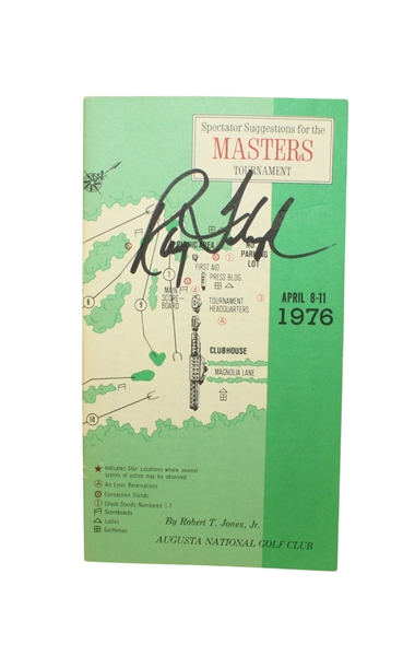 1976 Masters Spectator Guide Signed by Ray Floyd JSA COA