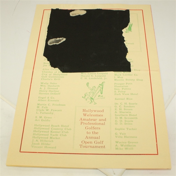 1936 First Annual Hollywood Open Golf Tournament Program