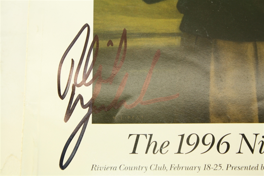1996 Nissan Open Program Signed by Byron Nelson and Phil Mickelson JSA COA