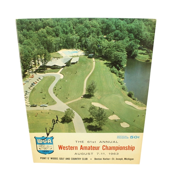 1963 Western Amateur Championship Program Signed by Winner Tom Weiskopf JSA COA