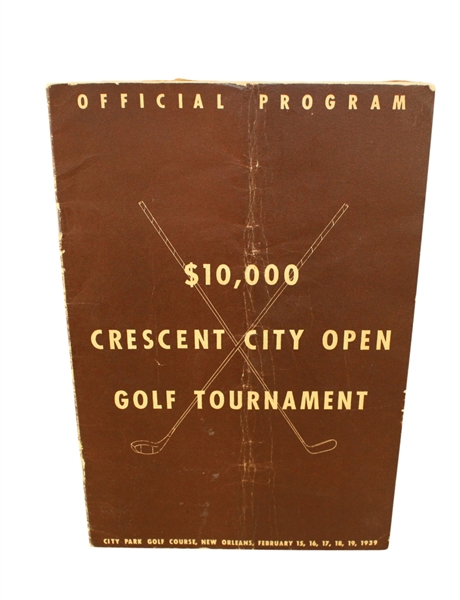 1939 Crescent City Open Program Multi-Signed - Demaret, H. Smith, Manero Etc. Treasure Trove of Sigs!