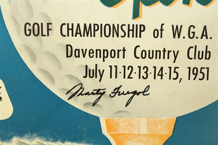 1951 Western Open Championship Program Signed byWinner Marty Furgol JSA COA