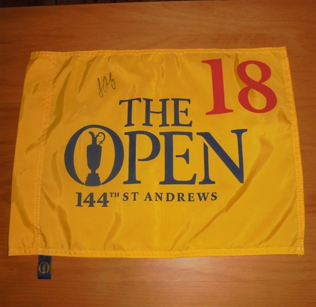 Louie Oostheuzen Signed 2015 Open Championship Flag - St. Andrews JSA COA