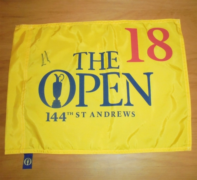 Ernie Els Signed 2015 Open Championship Flag - St. Andrews JSA COA