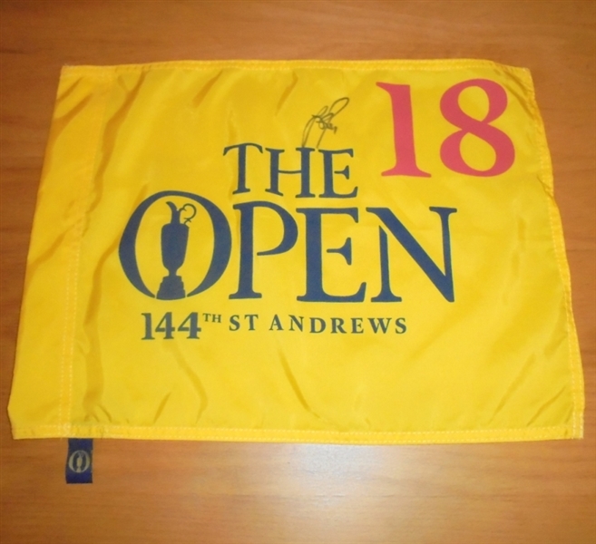 Justin Rose Signed 2015 Open Championship Flag - St. Andrews JSA COA