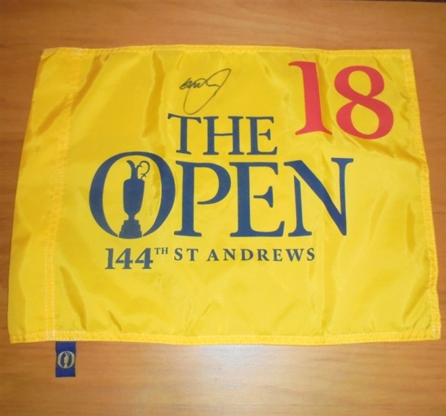 Graeme McDowell Signed 2015 Open Championship Flag - St. Andrews JSA COA