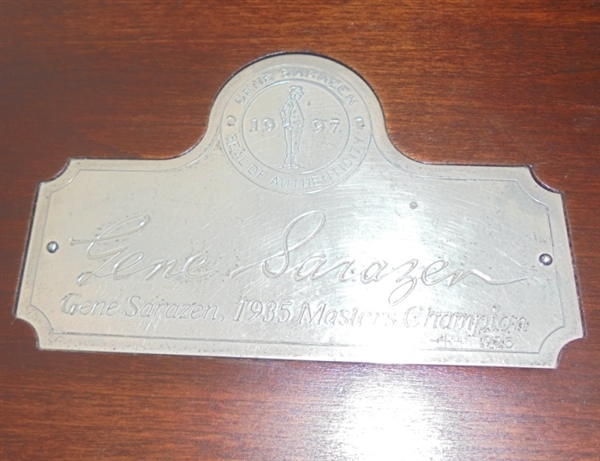 Gene Sarazen Signed Ltd Ed 1935 Masters Sterling Silver 4 wood Presentation 